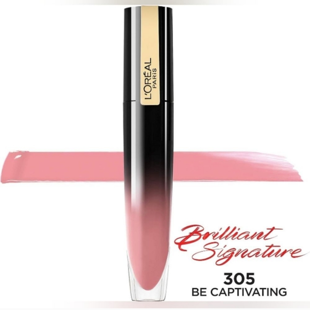 L’Oréal Paris Brilliant Signature Shiny Lipstick, 305 Be Captivating